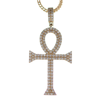 14K Gold & Diamond Cross Pendant - APD-413 14K Gold & Diamond Cross Pendant - APD-413