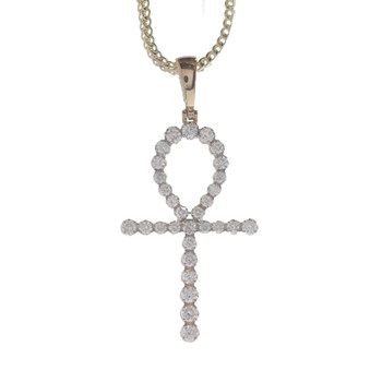 14K Gold & Diamond Cross Pendant - APD-414 14K Gold & Diamond Cross Pendant - APD-414
