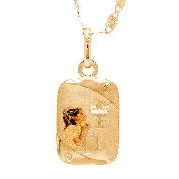 First Communion three gold Pendant - 14 K. 1.0 gr. - FC278 First Communion three gold Pendant - 14 K. 1.0 gr. - FC278
