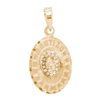Yellow Gold Baptism Medal with CZ - 14 K - 1.3 gr. - BPT-575 Yellow Gold Baptism Medal with CZ - 14 K - 1.3 gr. - BPT-575
