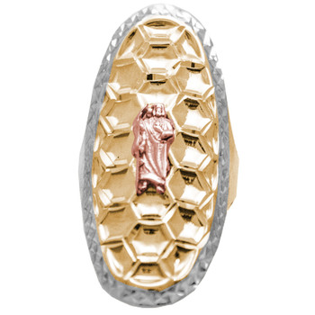 Yellow / White Gold Ring - Saint Jude - CZ - 14 K - RGO-219 Yellow / White Gold Ring - Saint Jude - CZ - 14 K - RGO-219