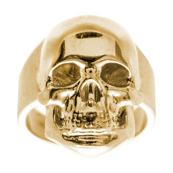 Yellow Gold Skull Ring - CZ - 14 K - RGO-251 Yellow Gold Skull Ring - CZ - 14 K - RGO-251