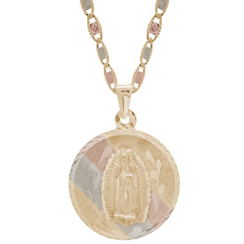 Yellow / White / Red Gold Medal - Virgen Guadalupe - 14 K - RP204 Yellow / White / Red Gold Medal - Virgen Guadalupe - 14 K - RP204