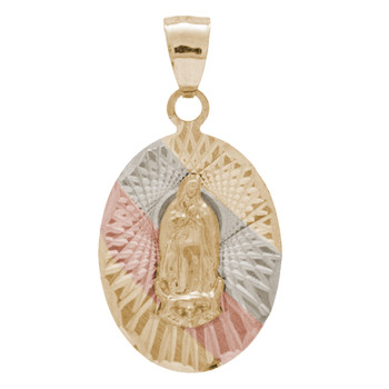 Yellow / White / Red Gold Medal - Virgen Guadalupe - 14 K - RP205 Yellow / White / Red Gold Medal - Virgen Guadalupe - 14 K - RP205