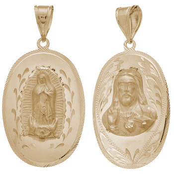 Yellow Gold Medal - 2 Sides - 14 K - RP218 Yellow Gold Medal - 2 Sides - 14 K - RP218