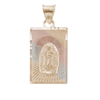 Yellow / White / Red Gold Virgin Mary Medal - 14 K - RP223 Yellow / White / Red Gold Virgin Mary Medal - 14 K - RP223