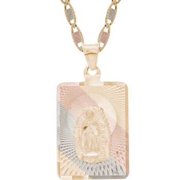 Yellow / White / Red Gold Virgin Mary Medal - 14 K - RP225 Yellow / White / Red Gold Virgin Mary Medal - 14 K - RP225