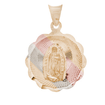 Yellow / White / Red Gold Virgin Mary Medal - 14 K - RP226 Yellow / White / Red Gold Virgin Mary Medal - 14 K - RP226