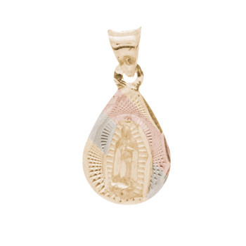Yellow / White / Red Gold Virgin Mary Medal - 14 K - RP229 Yellow / White / Red Gold Virgin Mary Medal - 14 K - RP229