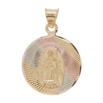 Yellow / White / Red Gold Virgin Mary Medal - 14 K - RP233 Yellow / White / Red Gold Virgin Mary Medal - 14 K - RP233