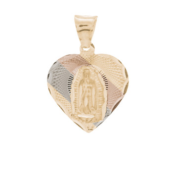 Yellow / White / Red Gold Virgin Mary Medal - 14 K - RP234 Yellow / White / Red Gold Virgin Mary Medal - 14 K - RP234