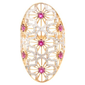 Yellow Gold Ring - CZ - 14 K - RGO256 Yellow Gold Ring - CZ - 14 K - RGO256