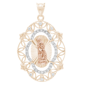 Yellow / White / Red Gold Pendant with CZ- 14K - MRD522 Yellow / White / Red Gold Pendant with CZ- 14K - MRD522