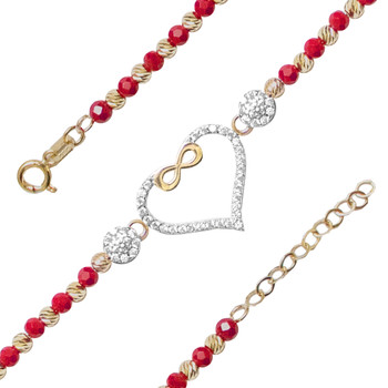 Yellow & White Gold Bracelet with CZ - 14K - BLG761
Yellow & white gold bracelet with a heart decorated with cz.
14K. | 4.4 gr
Yellow & White Gold Bracelet with CZ - 14K - BLG761
Yellow & white gold bracelet with a heart decorated with cz.
14K. | 4.4 gr