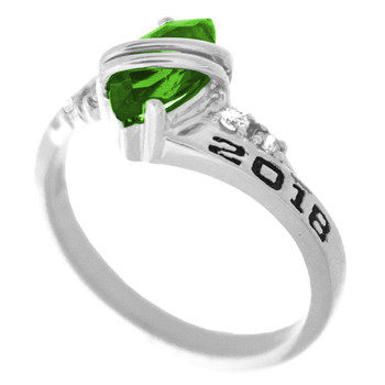 Graduation Ring / Yellow Gold - CZ - GDR168 Graduation Ring / Yellow Gold - CZ - GDR168