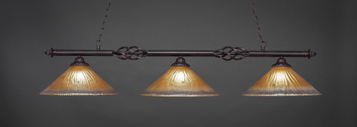 ELEGANTÉ 3 LIGHT BAR SHOWN IN DARK GRANITE FINISH WITH 16" AMBER CRYSTAL GLASS ELEGANTÉ 3 LIGHT BAR SHOWN IN DARK GRANITE FINISH WITH 16" AMBER CRYSTAL GLASS
