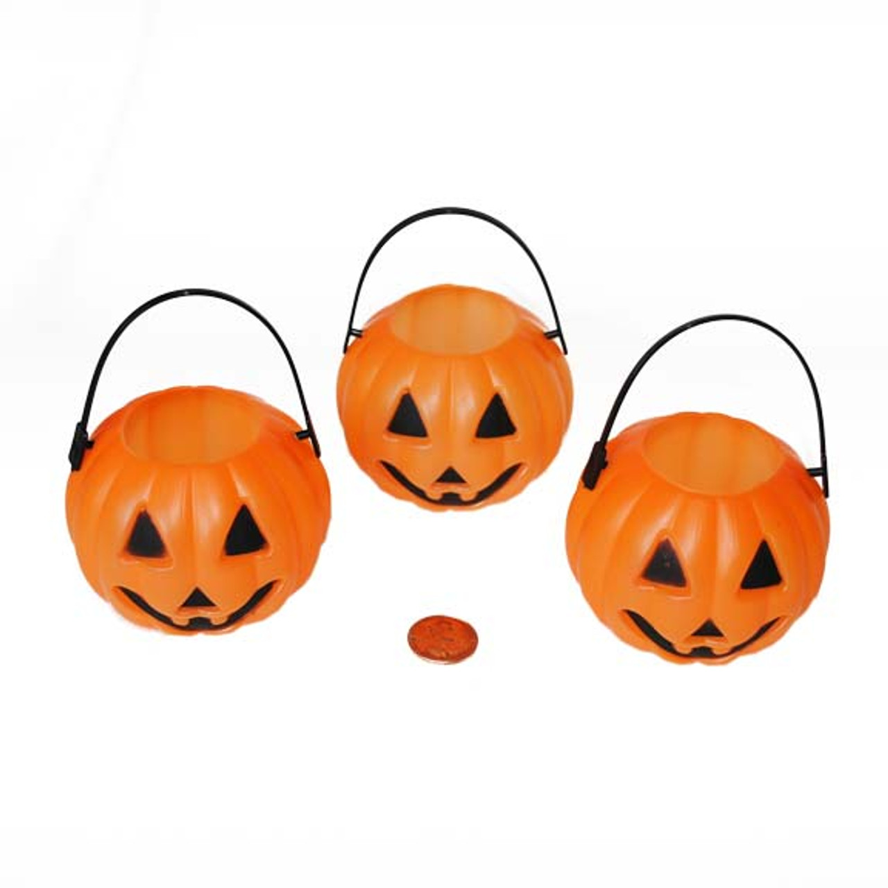 Mini Plastic Pumpkin Bucket Fill with Halloween fun!