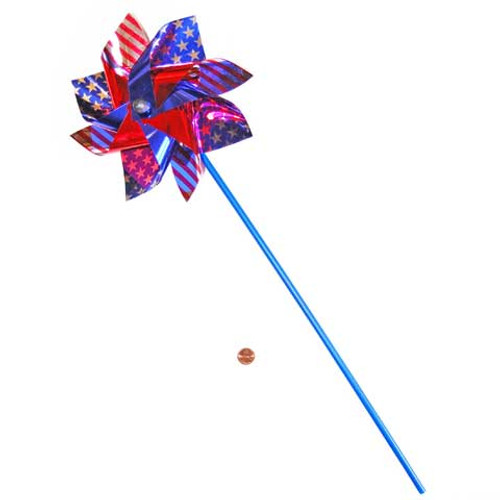 Large Silver Red and Blue Pinwheels (24 total pinwheels in 2 bags) $1.04 each Large Silver Red and Blue Pinwheels (24 total pinwheels in 2 bags) $1.04 each