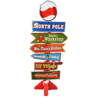north pole directional sign darling christmas decoration toddler safe christmas tree