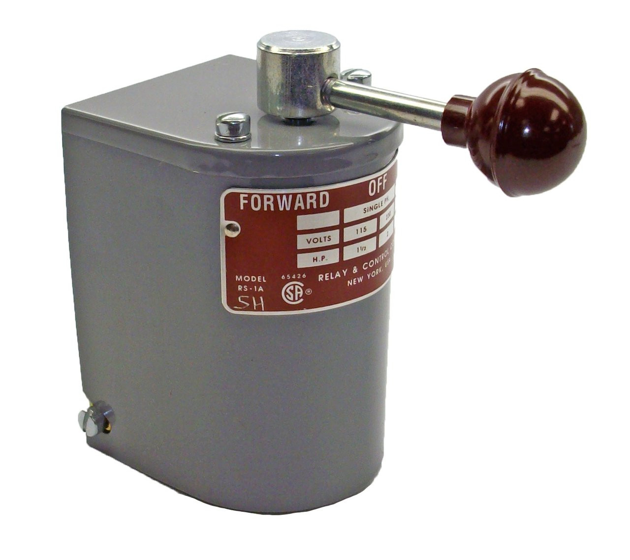 1.5 hp - 2 hp Electric Motor Reversing Drum Switch - Single Phase Only - Position = Maintained # RS-1A-SH