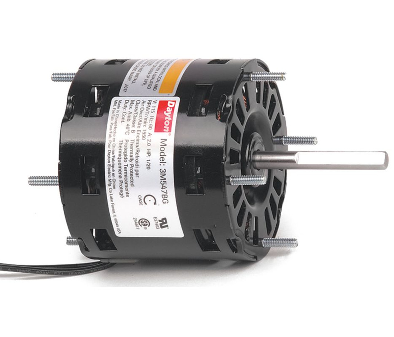 1 20 Hp 1550 Rpm 115 Volt 3 3 U0026quot Diameter Dayton Electric