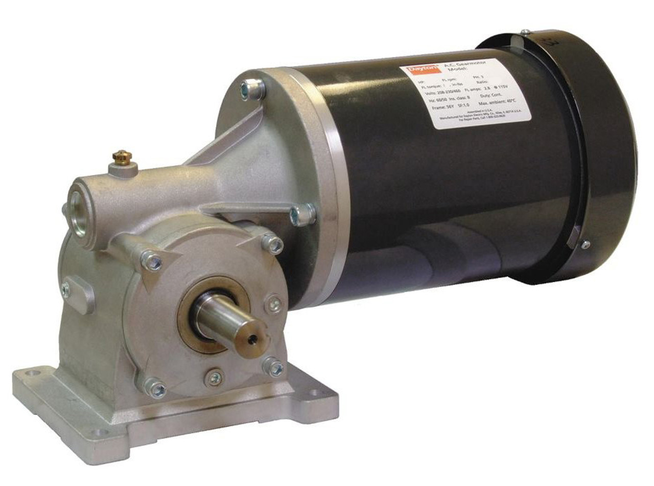 Dayton Gear Motor 1 hp 100 RPM 203230/460 Volt 3 Phase 4CVX3