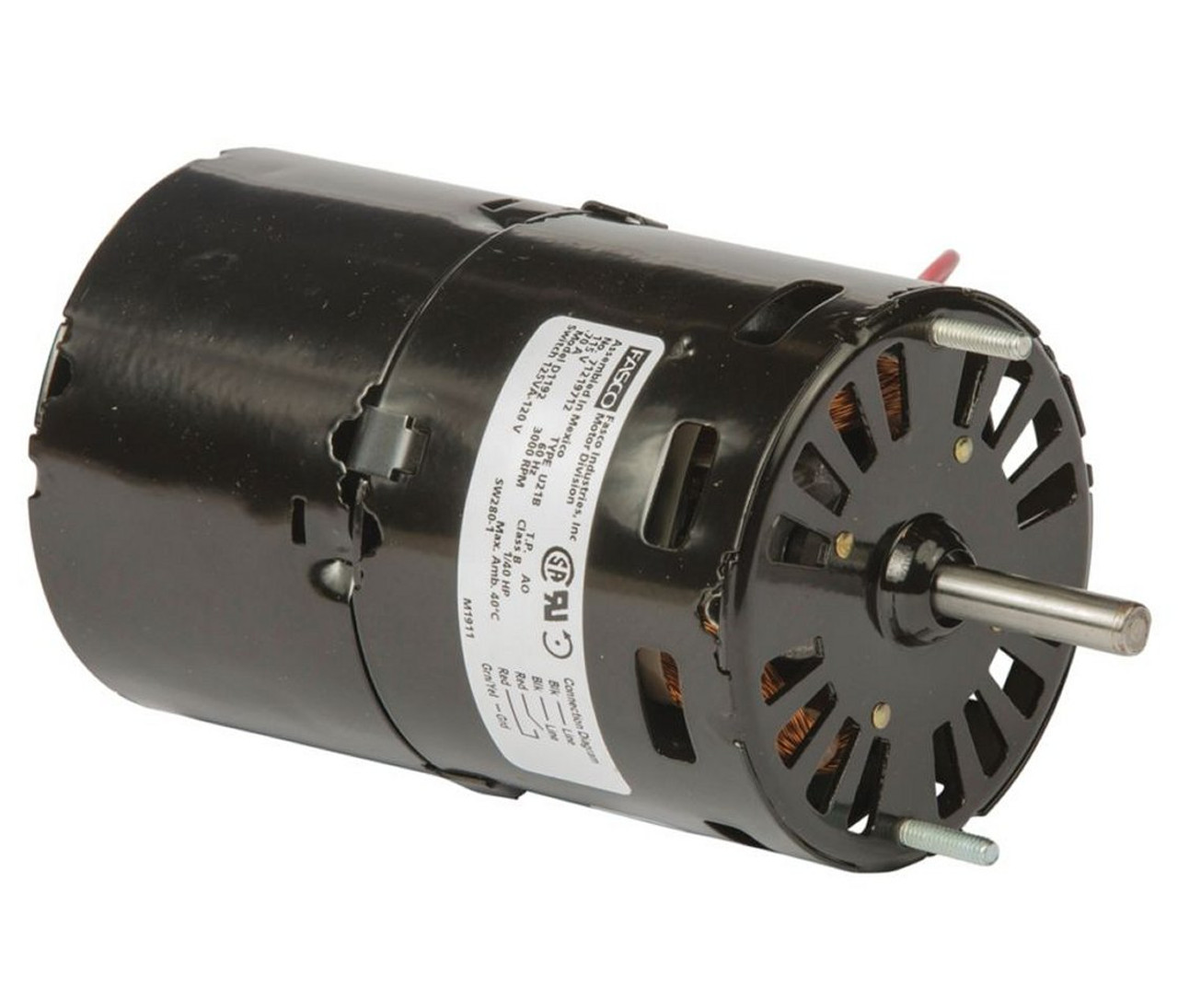 1/40 Hp 3000 RPM CCW 3.3" Diameter 115 Volts Fasco # D1192