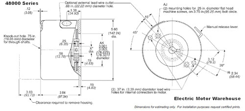 Stearns Brake 1-048-161-00-BQ, NEMA 2, 208-230/460, 3-Phase