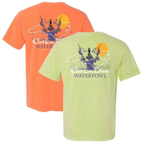 CUT'EM DOWN WATERFOWL NC MALLARD LOGO POCKET T-SHIRT CUT'EM DOWN WATERFOWL NC MALLARD LOGO POCKET T-SHIRT