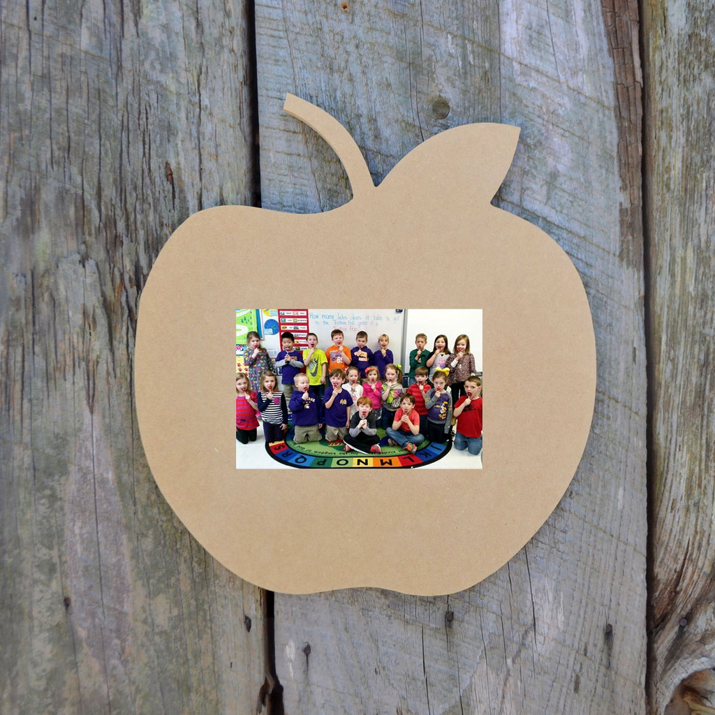 Paintable Apple Wood Picture Frame, Wooden Photo Frame