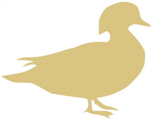 Wood Duck Unfinished Cutout, Wooden Shape, Paintable Wooden MDF