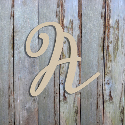 Unfinished Wooden Alphabet Letter Wall Decor (Miracella) Unpainted Letter
