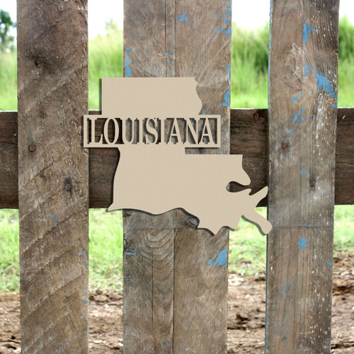 Louisiana Frame Family Name, Unfinished Framed Monogram