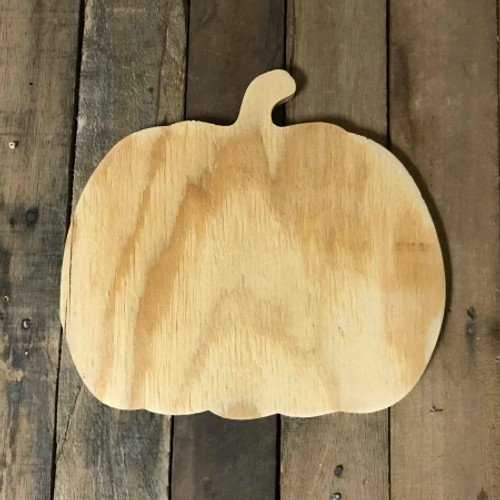 Wood Pine Shape, Pumpkin, Unpainted Wooden Cutout DIY
