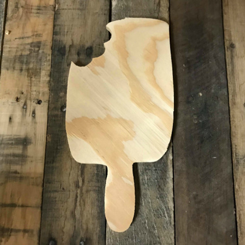 Wood Pine Shape, Popsicle, Unpainted Wooden Cutout DIY