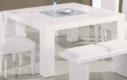 5 PCS WHITE MODERN WOODEN DINING SET