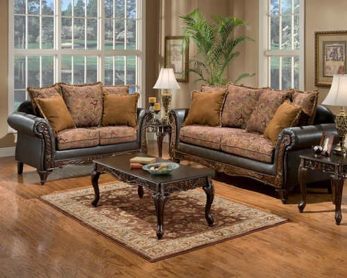 2PC Silas Sofa and Loveseat Set - 6300S