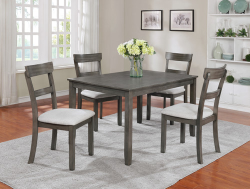 PK HENDERSON DINING TABLE TOP 5 PC Set - Grey - 2254SET-GY