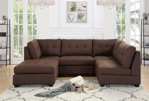 MIXOLOGY MODULAR SECTIONAL BROWN SET-Mixology-Brown