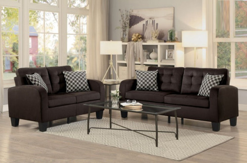 2PC SINCLAIR SOFA AND LOVESEAT IN CHOCOLATE