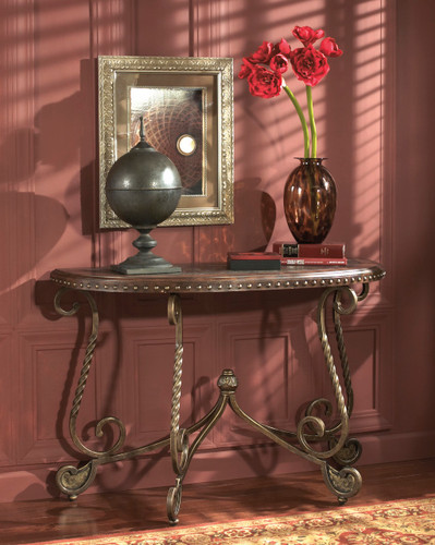 MATTEO BROWN SOFA TABLE-T382-SOFA