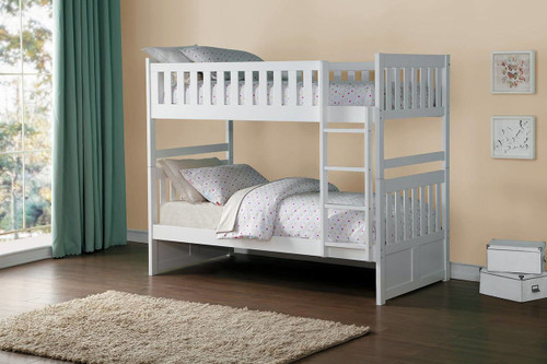 GALEN FULL OVER FULL BUNK BED WHITE-B2053FFW-1