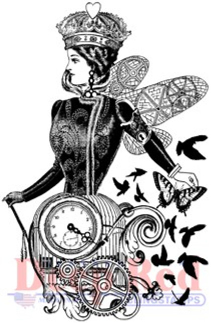 Deep Red Stamps Queen of Time Rubber Cling Stamp Deep Red Stamps Queen of Time Rubber Cling Stamp