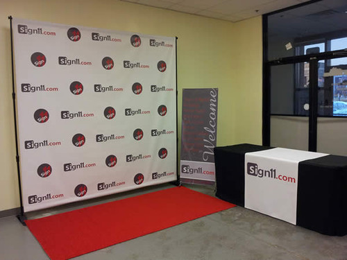 step and repeat 10 x8 stand red carpet sign11 com