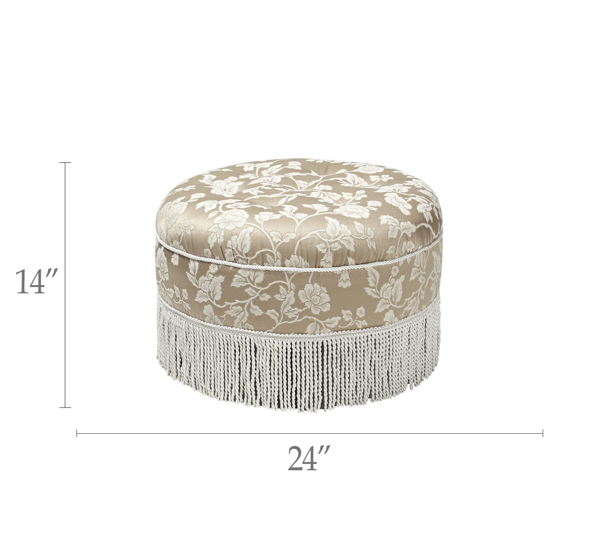 Yolanda Decorative Round Ottoman Yolanda Decorative Round Ottomane