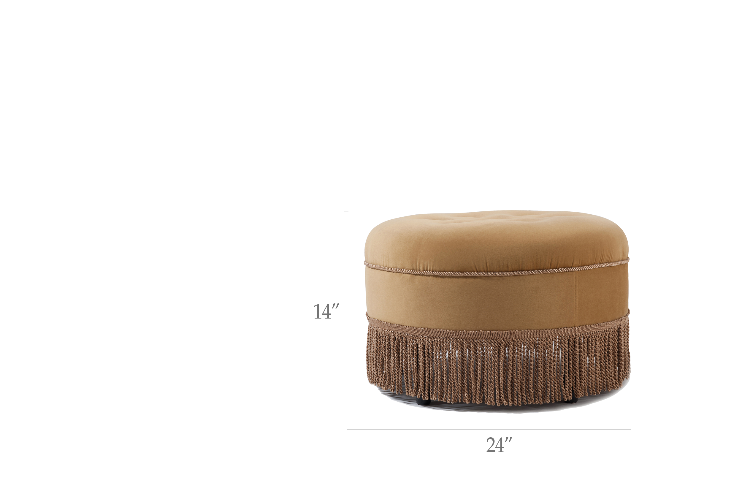 Yolanda Decorative Round Ottoman Yolanda Decorative Round Ottomane