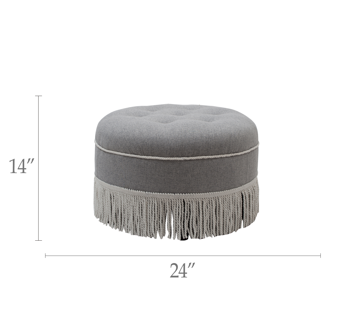 Yolanda Decorative Round Ottoman Yolanda Decorative Round Ottomane
