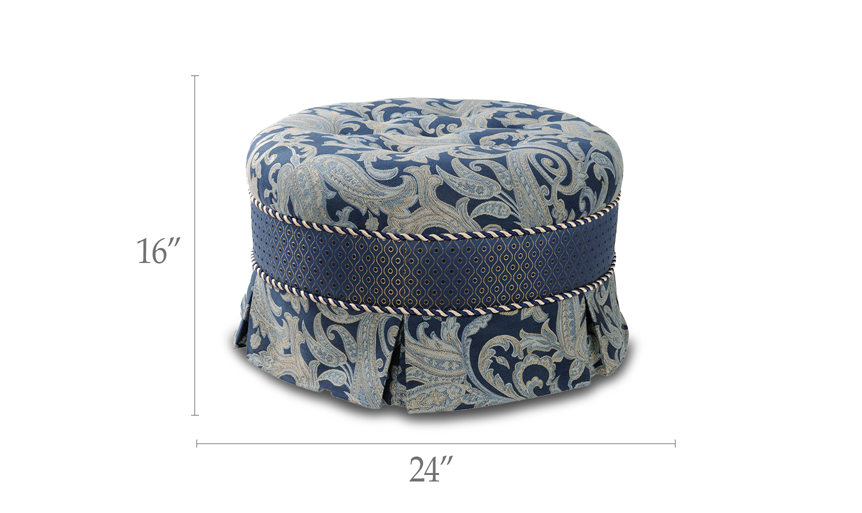 Hallie Decorative Round Ottoman Hallie Decorative Round Ottoman