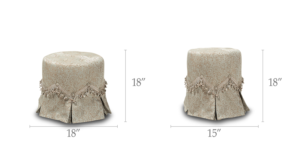 Polly Round Vanity Stool Polly Round Vanity Stool