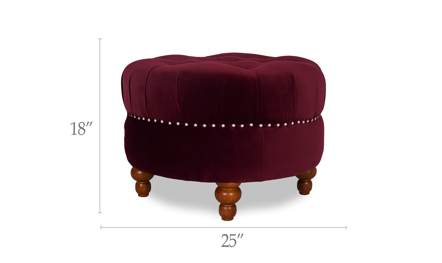 La Rosa Tufted Round Ottoman La Rosa Tufted Round Ottoman